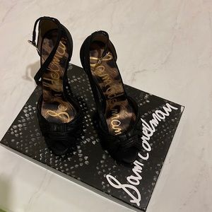 Sam Edelman Sylvie Black Leather Heels
